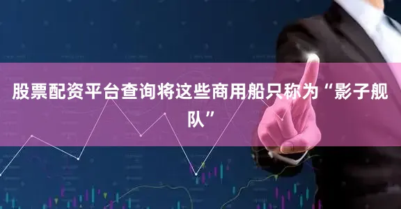 股票配资平台查询将这些商用船只称为“影子舰队”